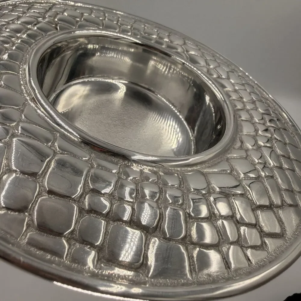 Beatriz Ball 6490 Porta Vino Crocodile Cast Aluminum Wine Bottle Coaster Holder